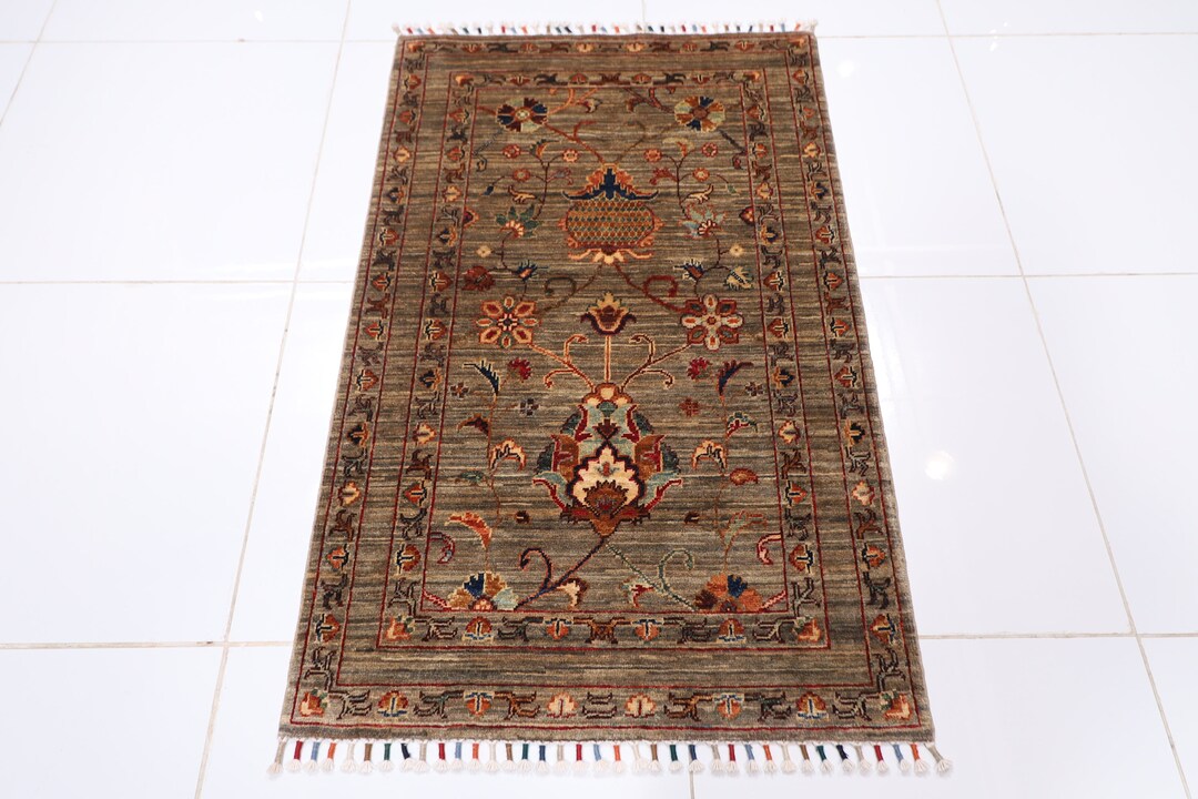 3x4 Ft Sultani Oriental Bathroom Rug 2'9x4 Hand Knotted Etsy