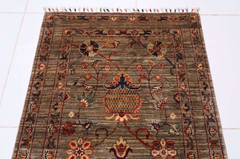 3x4 Ft Sultani Oriental Bathroom Rug 2'9x4 Hand Knotted Etsy