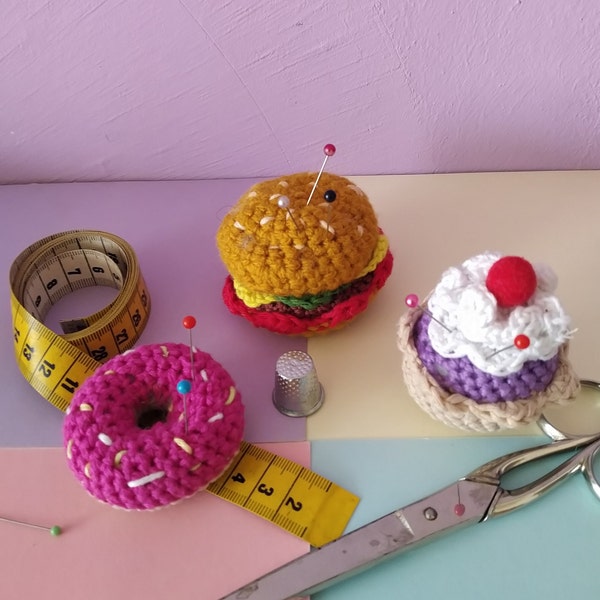 Nadelkissen Fake Food, Nadelkissen Lebensmittel, Pin Cushion, Nadelkissen in Lebensmittelform, Lebensmittel Miniaturen