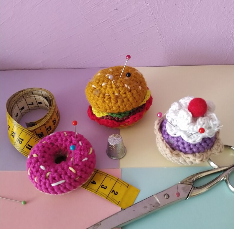 Nadelkissen Fake Food, Nadelkissen Lebensmittel, Pin Cushion, Nadelkissen in Lebensmittelform, Lebensmittel Miniaturen Bild 1