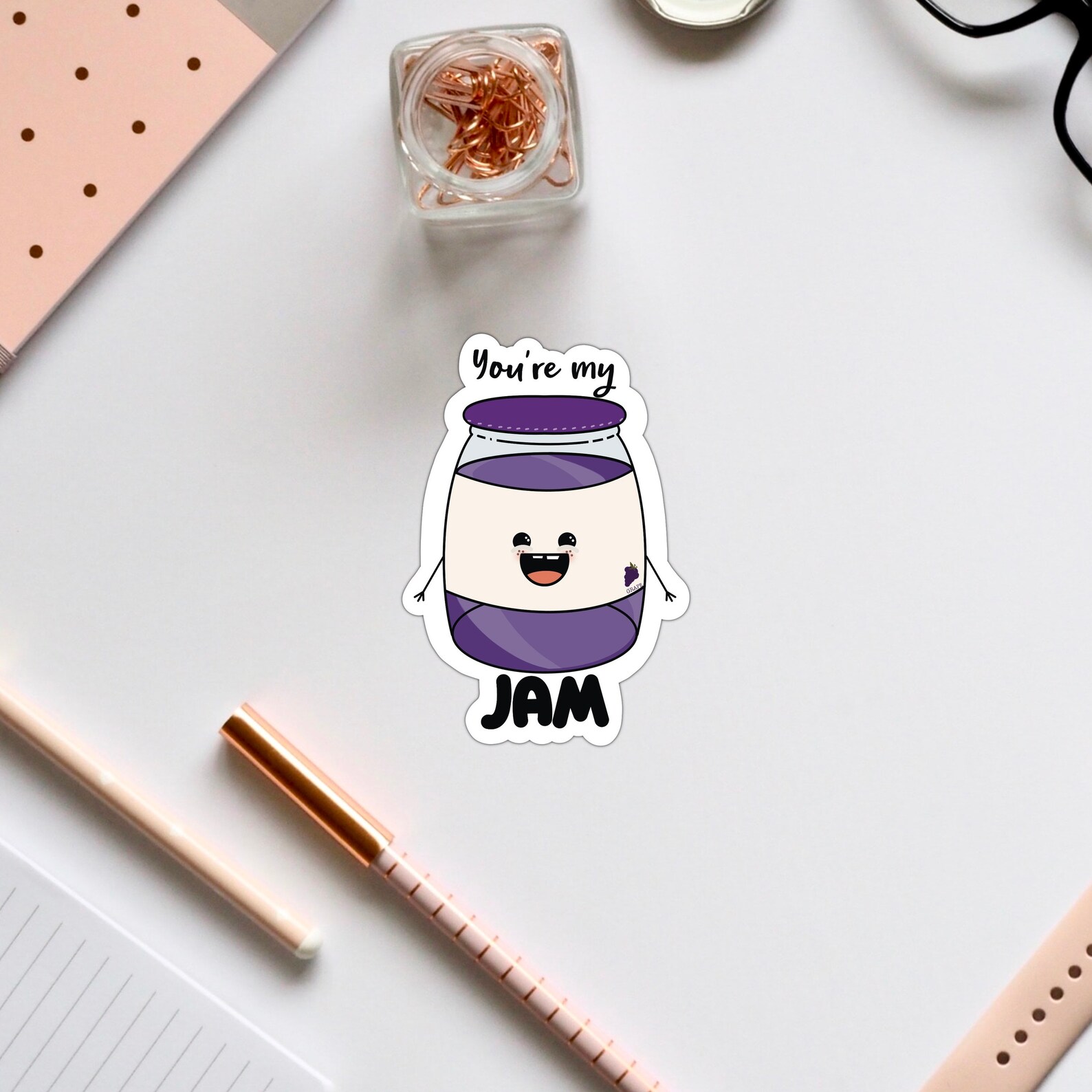 Youre My Jam Jelly Funny Food Pun Vinyl Sticker Etsy
