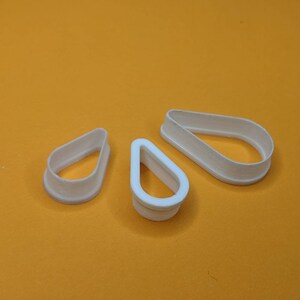 Polymer clay cutters - tools - tear drops in more sizes - drop shaped cutter