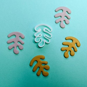 Polymer clay cutters - tools - coral leaf cutters - organic shape cutter - abstract flower leaf