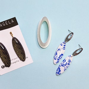 Oval clay cutters / earrings cutters - simple geometry shape cutter