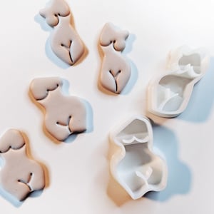 Female Body Clay cutter - Silhouette polymer clay tools - body positive cutters