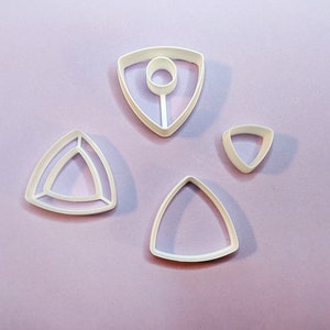 Polymer clay cutters - tools - triangle cutters for dangle earrings
