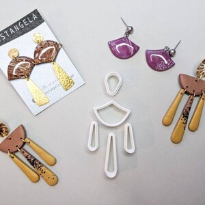 Polymer clay cutters - tools - vintage dangle earrings