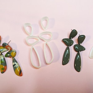 Asymmetry Polymer Clay CuttersSet: Dangle Earring Tool Set - 8 pcs