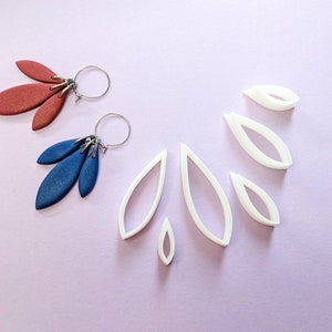 Polymer clay cutters - tools - teardrop in more sizes