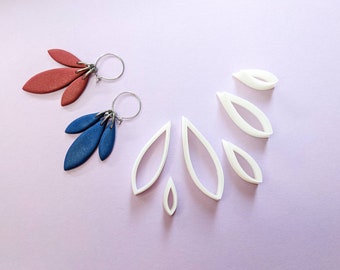 Polymer clay cutters - tools - teardrop in more sizes