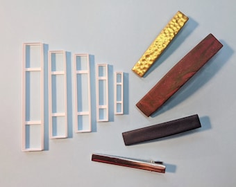 Polymer clay cutters - tools - rectangle barrette cutter - hair pin cutters