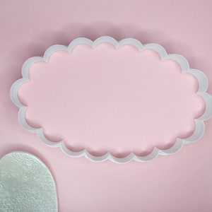 Pottery cutters - cookie cutters, pottery tools - scalloped oval cutter - more sizes, extra large cutter for dishes, coasters
