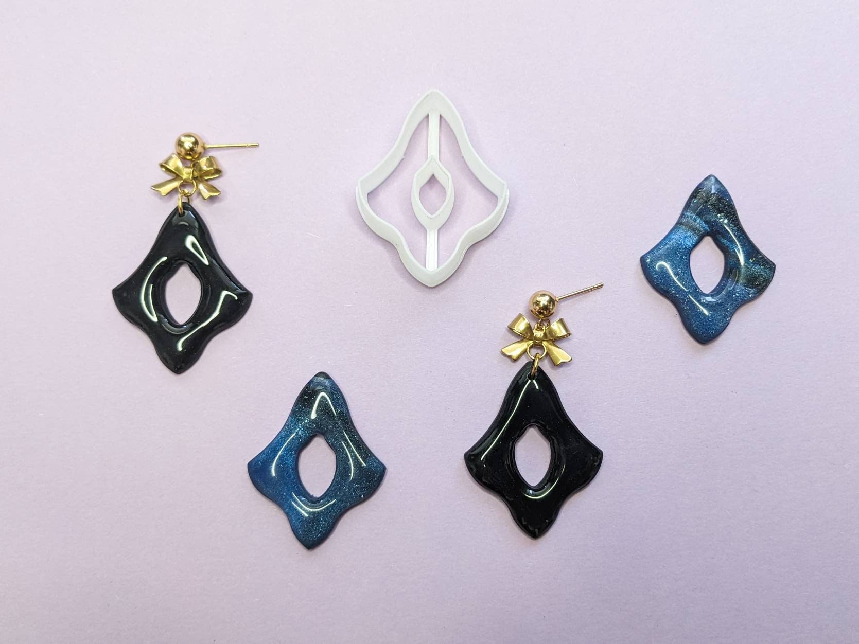 Polymer clay cutters - tools - interesting vintage shape for dangle earrings