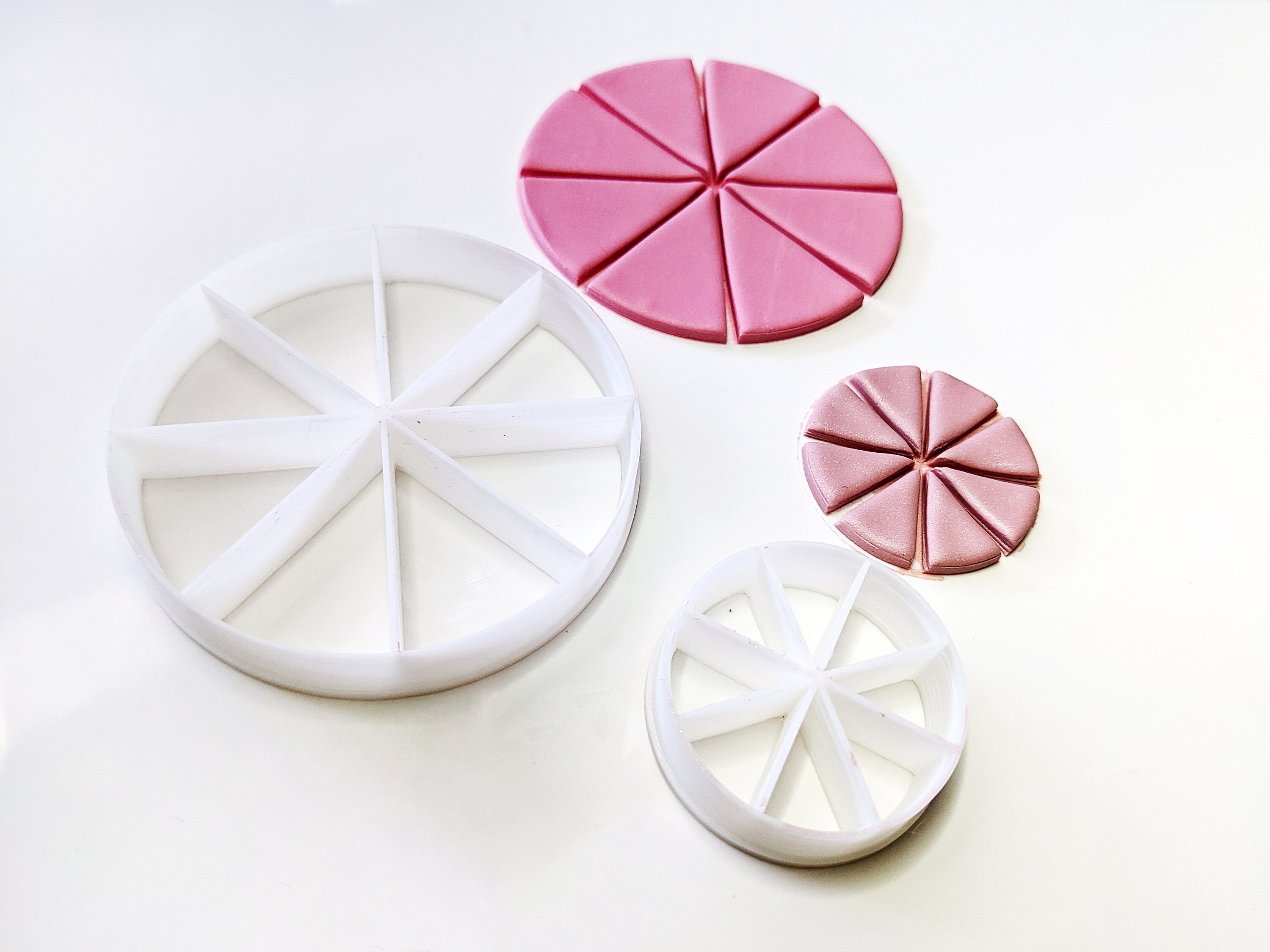 Color wheel polymer clay cutter - color mixing cutter - 1/8 Equal Part Cutter for Color Mixing