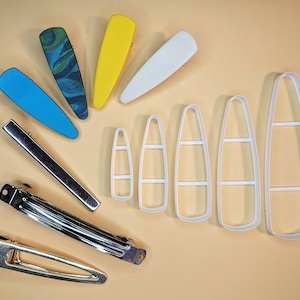 Polymer clay cutters - tools - barrette cutter - hair clip cutters - pottery tools