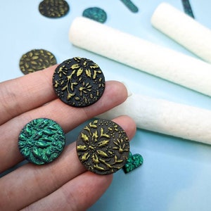 Flower Pattern Polymer Clay Texture Roller: Vintage Leaves