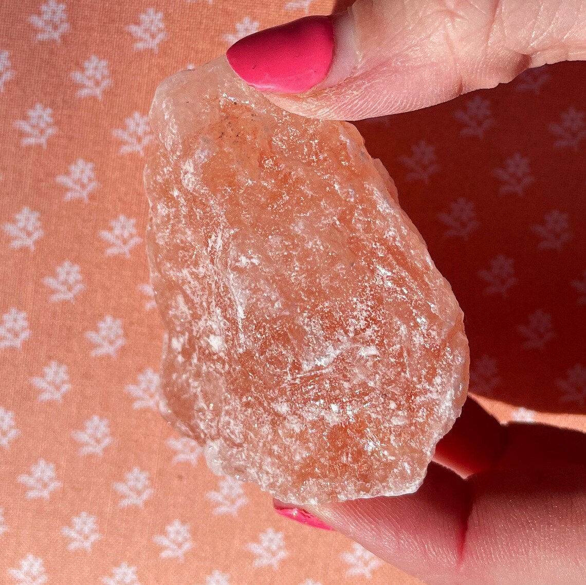 Pink Halite Raw Crystal Pink Himalayan Rock Salt Crystal Etsy