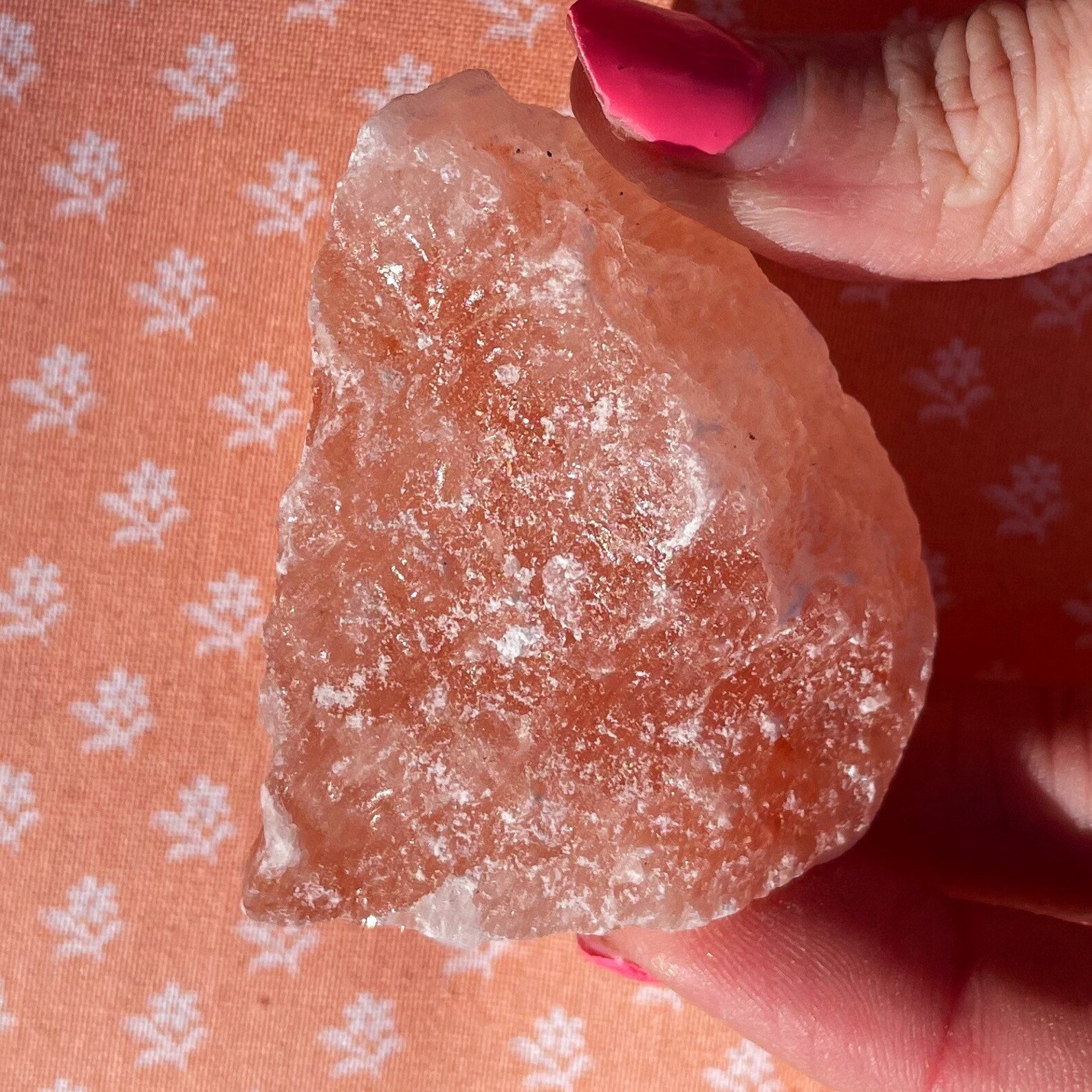 Pink Halite Raw Crystal Pink Himalayan Rock Salt Crystal Etsy