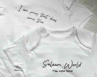 personalised arabic baby clothes