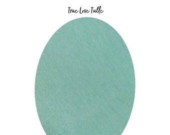 TRUE LOVE Muestra de tela de velo de tul nupcial (verde océano) / Más de 25 opciones de color / Colores PERSONALIZADOS disponibles
