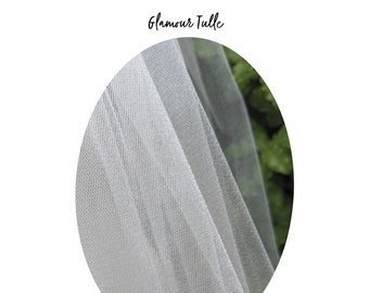 GLAMOUR Sparkle Tulle - Veil Fabric Sample (Ivory, White, Gold, Silver, Pink or Blue) | CUSTOM Veils Available | Melbourne, Australia