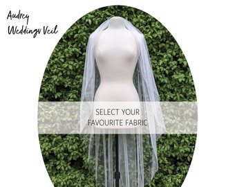ENQUIRE | Bespoke AUDREY Wedding Veil (Choose Your Fabric & Length) | Handmade in Melbourne, Australia | Custom Veils Available