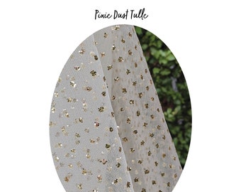 PIXIE DUST Dot Spot Glitter Tulle - Veil Fabric Sample (Champagne, White or Pink) | CUSTOM Veils Available | Handmade in Melbourne Australia