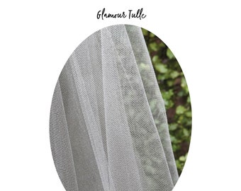 GLAMOUR Sparkle Tulle - Veil Fabric Sample (Silver, White, Ivory, Gold, Pink or Blue) | CUSTOM Veils Available | Melbourne, Australia