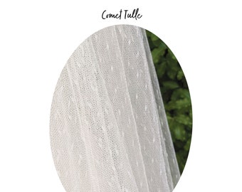 COMET Hail Spot Tulle - Veil Fabric Sample (Pink, Ivory or Champagne) | CUSTOM Veils Available | Lovingly Handmade in Melbourne, Australia