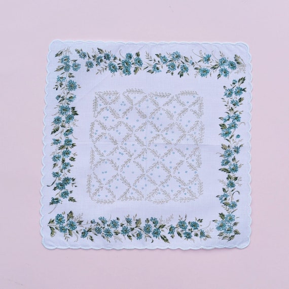 VINTAGE (NEW & UNUSED) | Handkerchief (White, Tea… - image 1