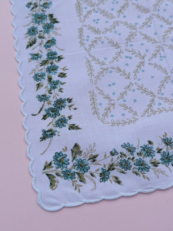 VINTAGE (NEW & UNUSED) | Handkerchief (White, Tea… - image 2