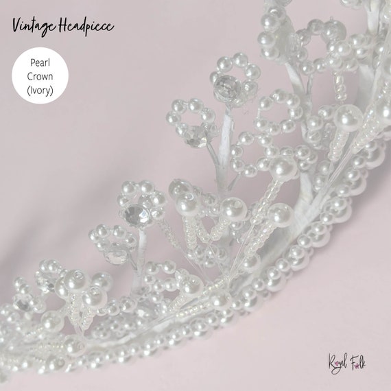 VINTAGE* Pearl Crown Headpiece (Ivory) | BRAND NE… - image 2