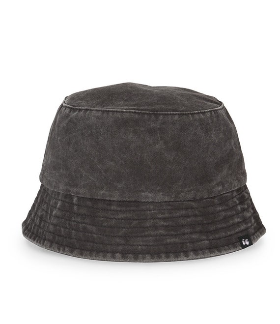 ハット Bucket cotton blend hat 100% Organic Cotton Faded Bucket Hat - Black - Etsy