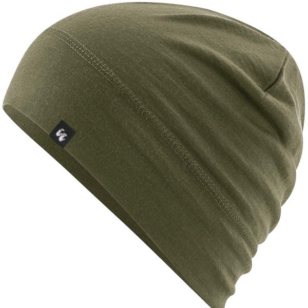 100% Merino Wool Beanie - Pocket Hat & Helmet Liner