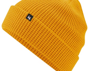 Waffle Knit Beanie Hat - 100% Organic Cotton