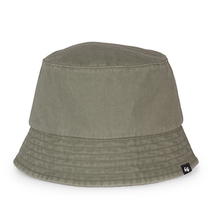 100% Organic Cotton Faded Bucket Hat - Khaki Green