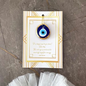 Art Deco Wedding Favors for Guests in Bulk, Great Gatsby Party Decor, Personalized 1920s Theme, Gold Invitation, Evil Eye, Thank You Cards