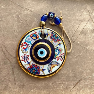 Evil Eye Decor, Turkish Evil Eye, Nazar Boncuk, Evil Eye Home Decor, Evil Eye Wall Decor, Wall Hanging, Greek Favor, Protection, Large Bead