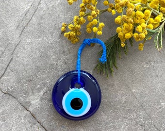 Blue Glass Evil Eye Bead: Nazar Boncuk Charm, Wedding Favor