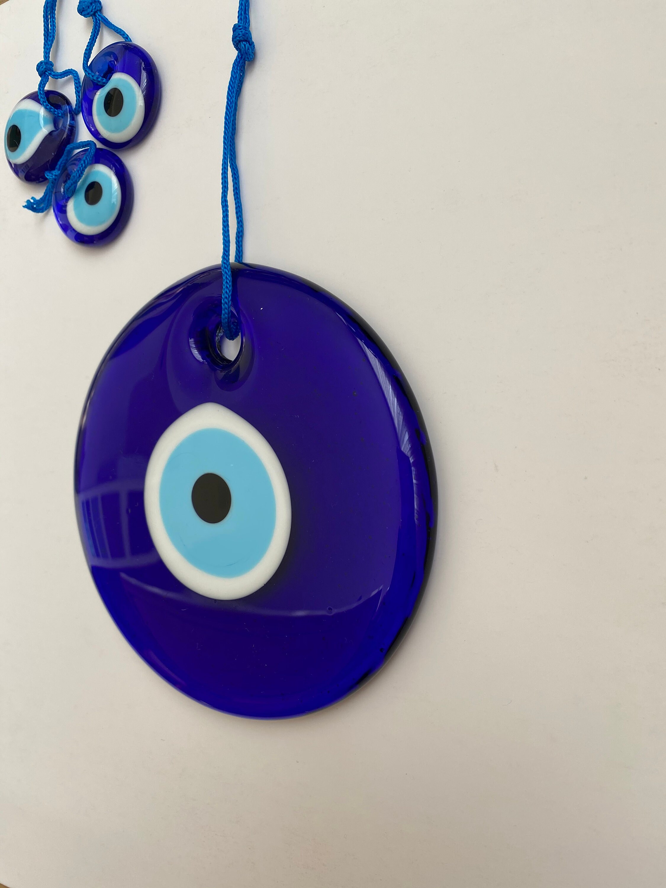 Evil Eye Home Decor Blue Glass Evil Eye Wall Hanging Large Etsy