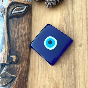 Decoración de ojo malvado de vidrio azul: pisapapeles turco Nazar Boncuk, amuleto de buena suerte
