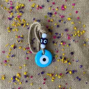Macrame Evil Eye Wall Hanging: Turkish Nazar Boncuk Protection Talisman