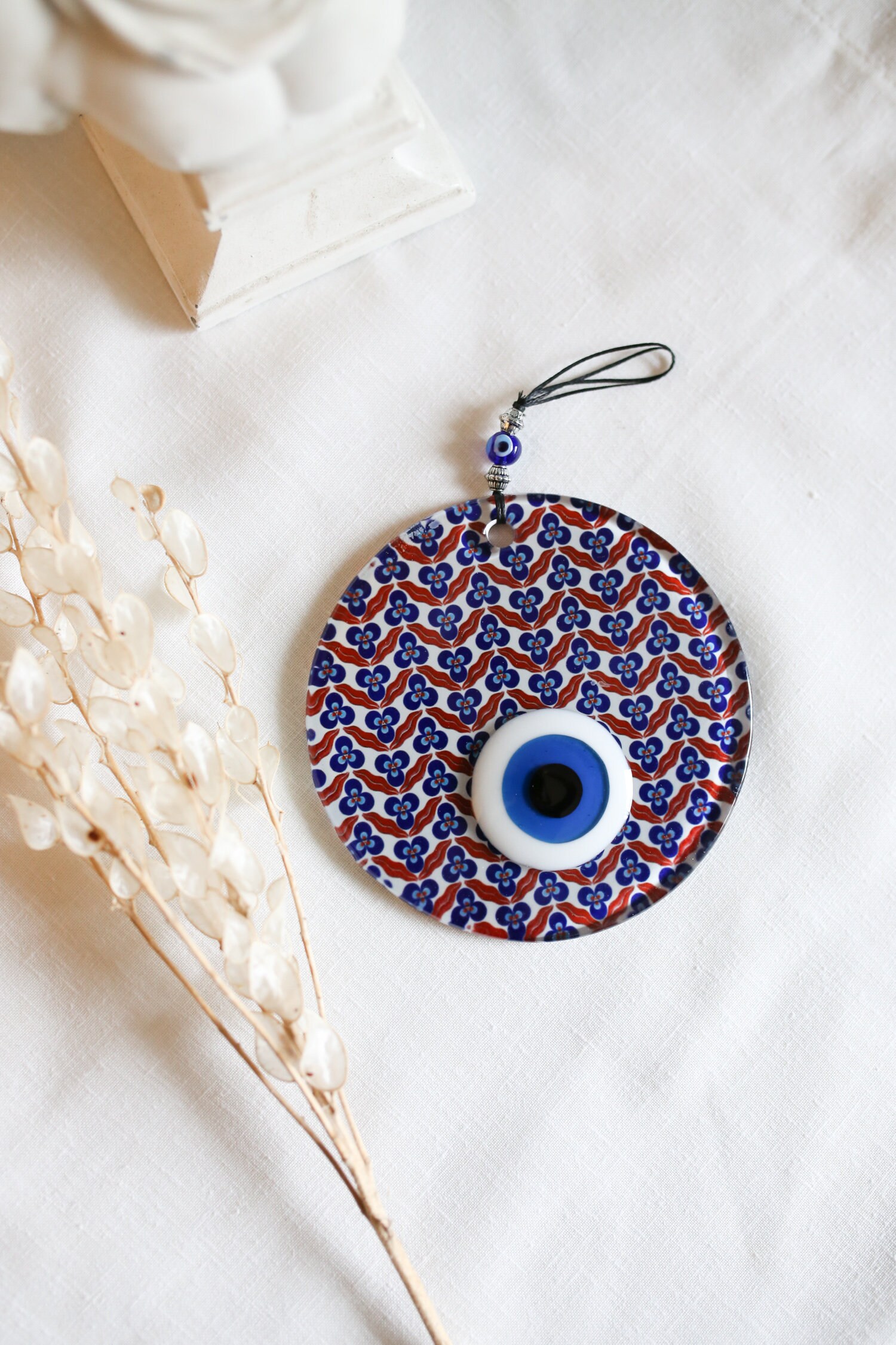 Evil Eye Wall Hanging Evil Eye Wall Decor Fused Glass Etsy