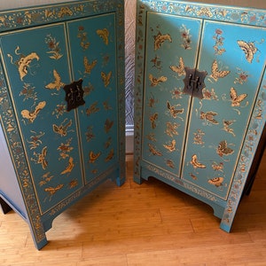 Beautiful Classic Chinese Cabinet Set of 2