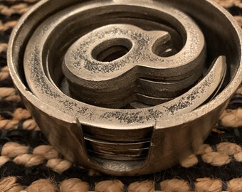 The WWW.Aluminium Coaster Set