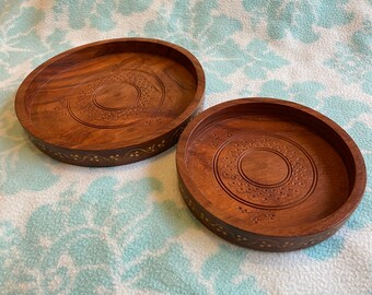 Blooming Flower Round Decorative Trays