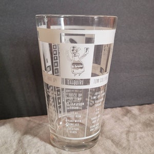 Bar tending Glass - Vintage Federal Glass bartending glass Mr. Cheftender Mr. Bartender