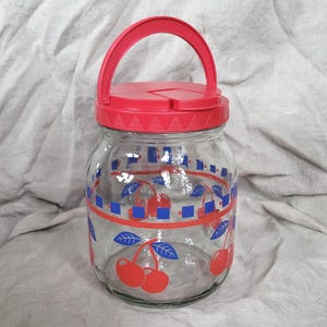 Glass Container with pour spoutand handle  lemonade pitcher half gallon