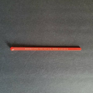 Swizzle Stick - Vintage Carson Pirie Scott Chicago red and gold cocktail stirrer chicago star