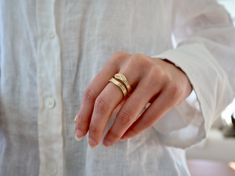 Statement Gold Rings for Women, Tarnish Resistant and Handcrafted Rings